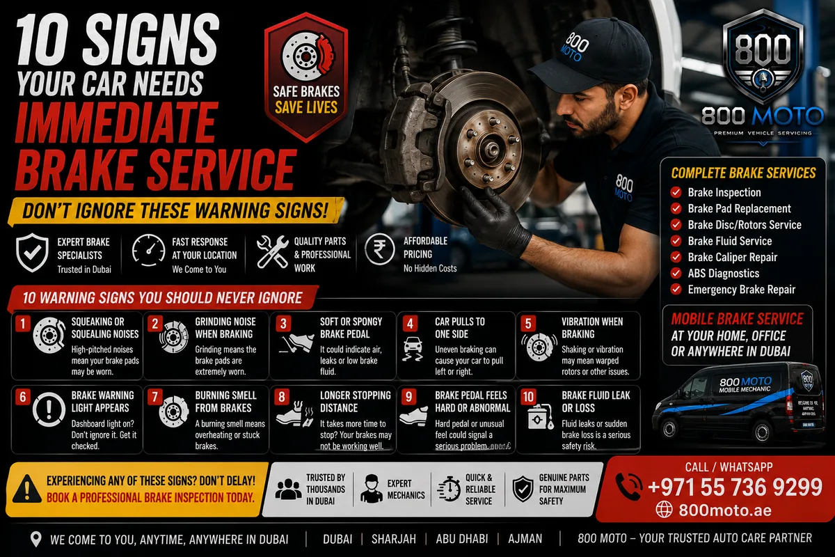 10 Signs Your Car Needs Immediate Brake Service: Do Not Ignore These Warning Signs